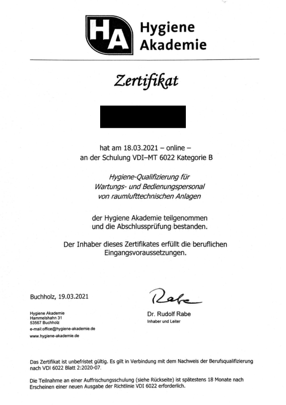 certificate