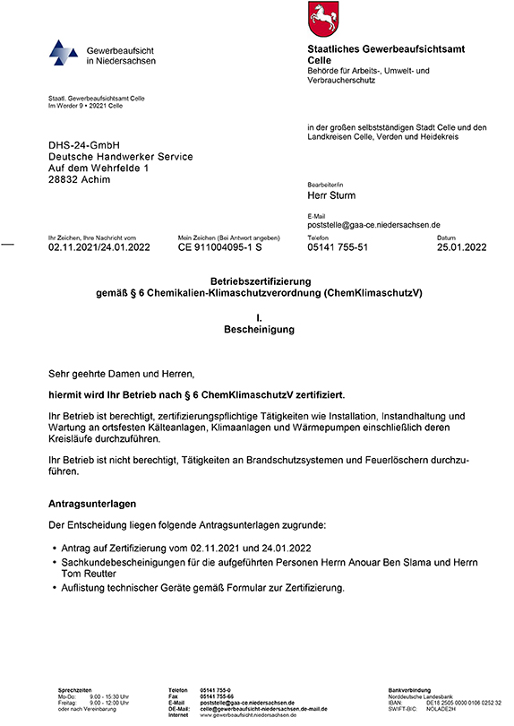 certificate